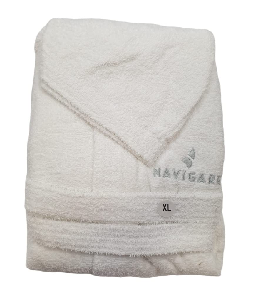 NAVIGARE Accappatoio unisex spugna di cotone 400gr con tasche e cappuccio - immagine 2