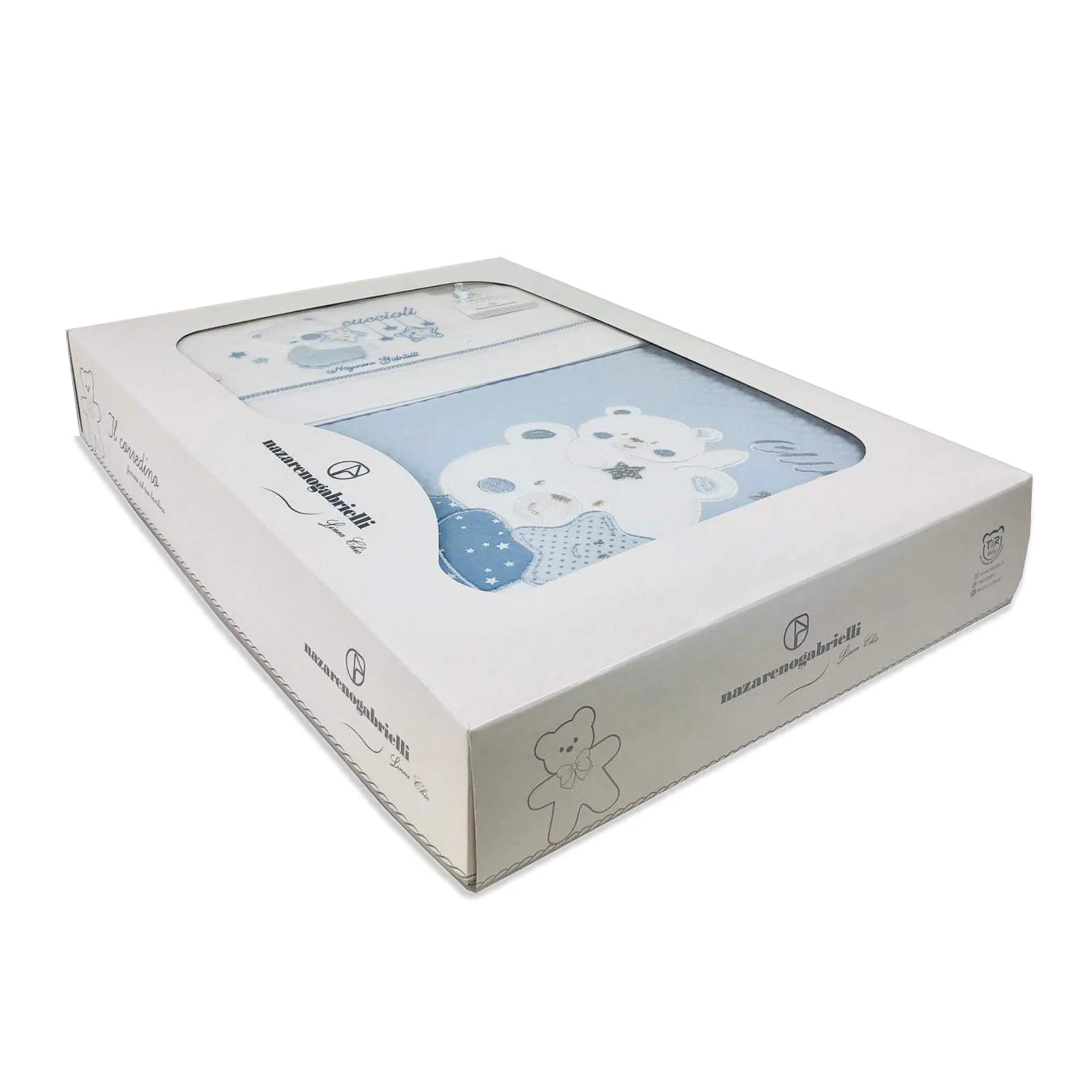 NAZARENO GABRIELLI Coordinato culla carrozzina set 4 pezzi con copertina culla/carrozzina - immagine 5