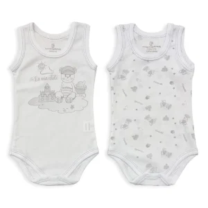 NAZARENO GABRIELLI 2 Body americano neonato in cotone giromanica