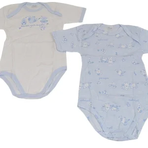 ELLEPI Body Mezza Manica Neonato Cotone Confezione 2 Pz