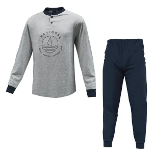 NAVIGARE Pigiama uomo cotone Jersey fantasia moda