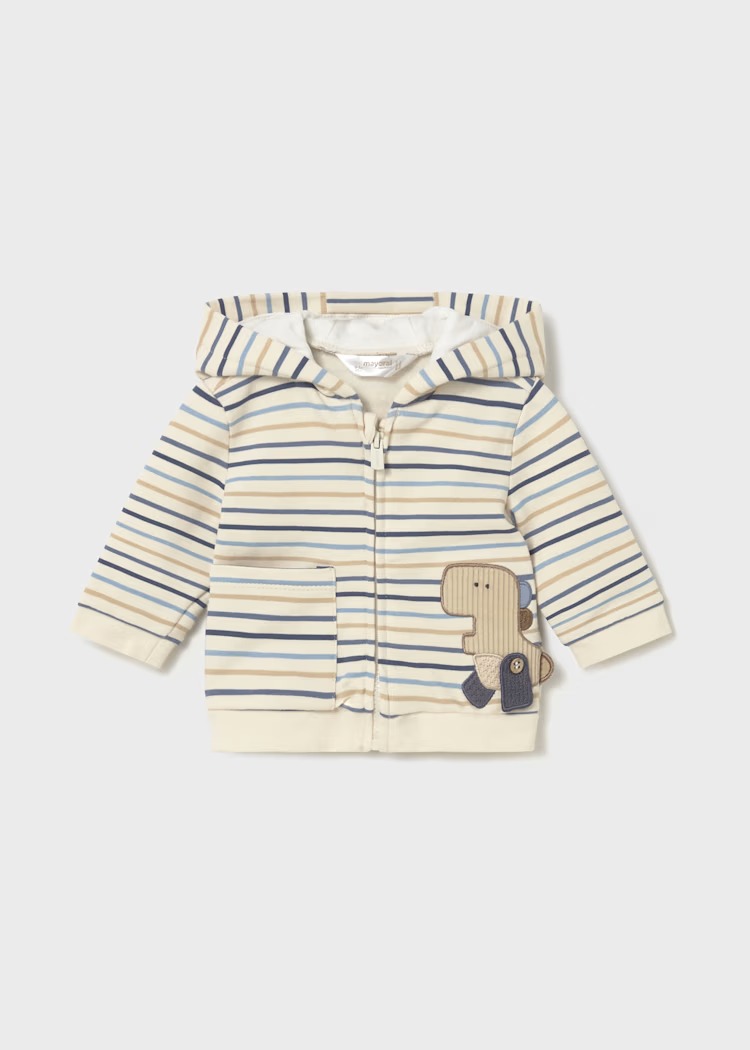 Completo 3 pezzi MAYORAL invernale con giacchina a righe tema draghetto, t-shirt e pantalone - immagine 4