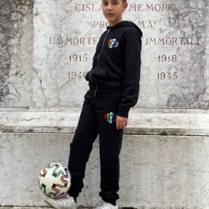 Tuta PYREX invernale per ragazzo con felpa zip e cappuccio + pantalone nero