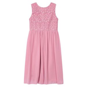 Tuta cerimonia MAYORAL  per bambina con pantapalazzo e corpino in pizzo color rosa antico