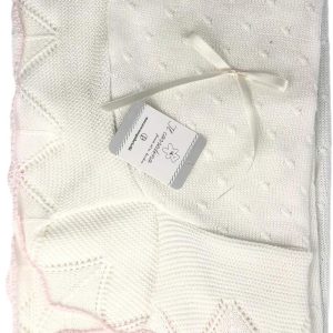 NAZARENO GABRIELLI Copertina scialle culla filo con volant