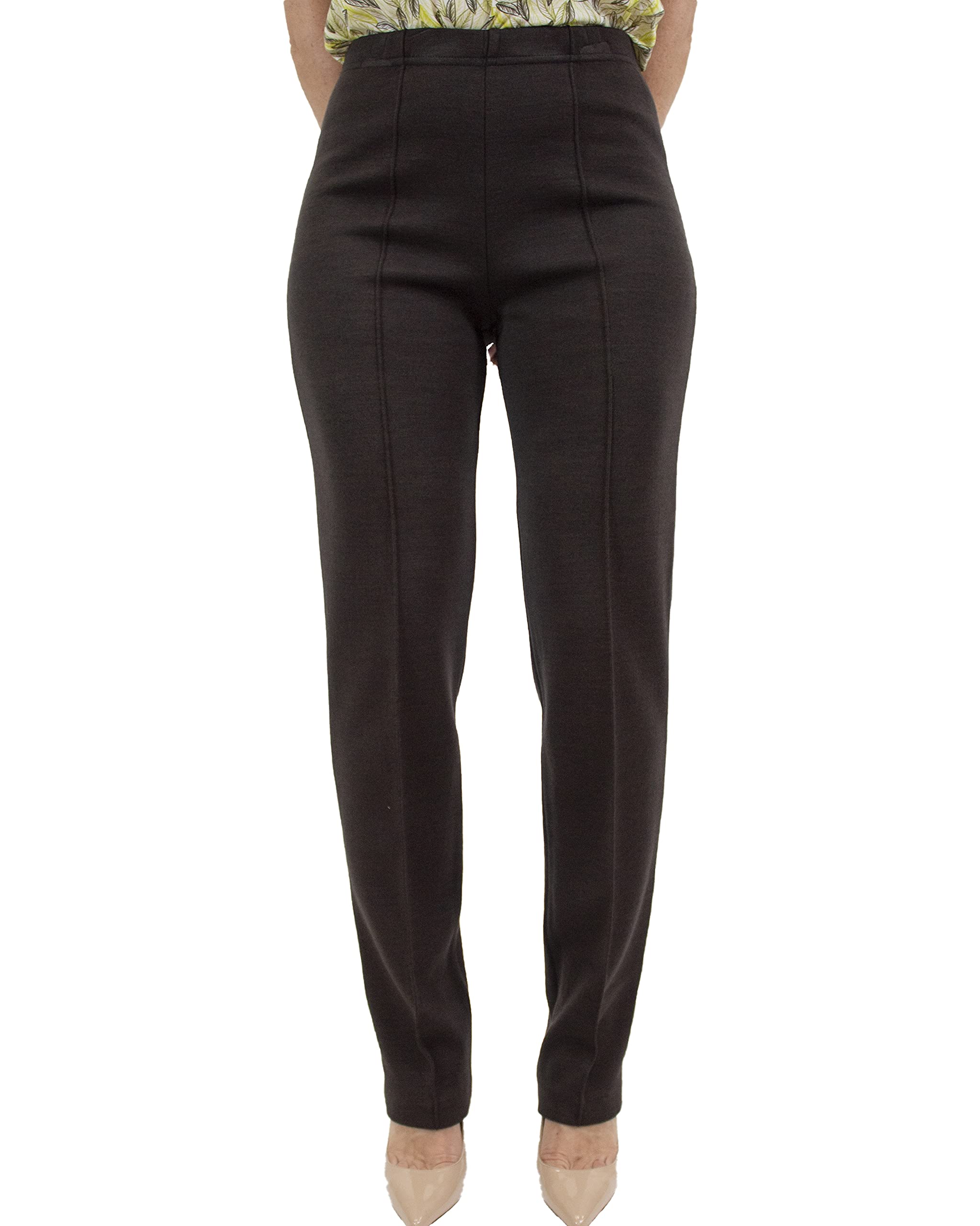 CARLA FERRONI Pantalone Donna in Lana Jersey Elasticizzato Vita Alta Art. 6626 - immagine 7