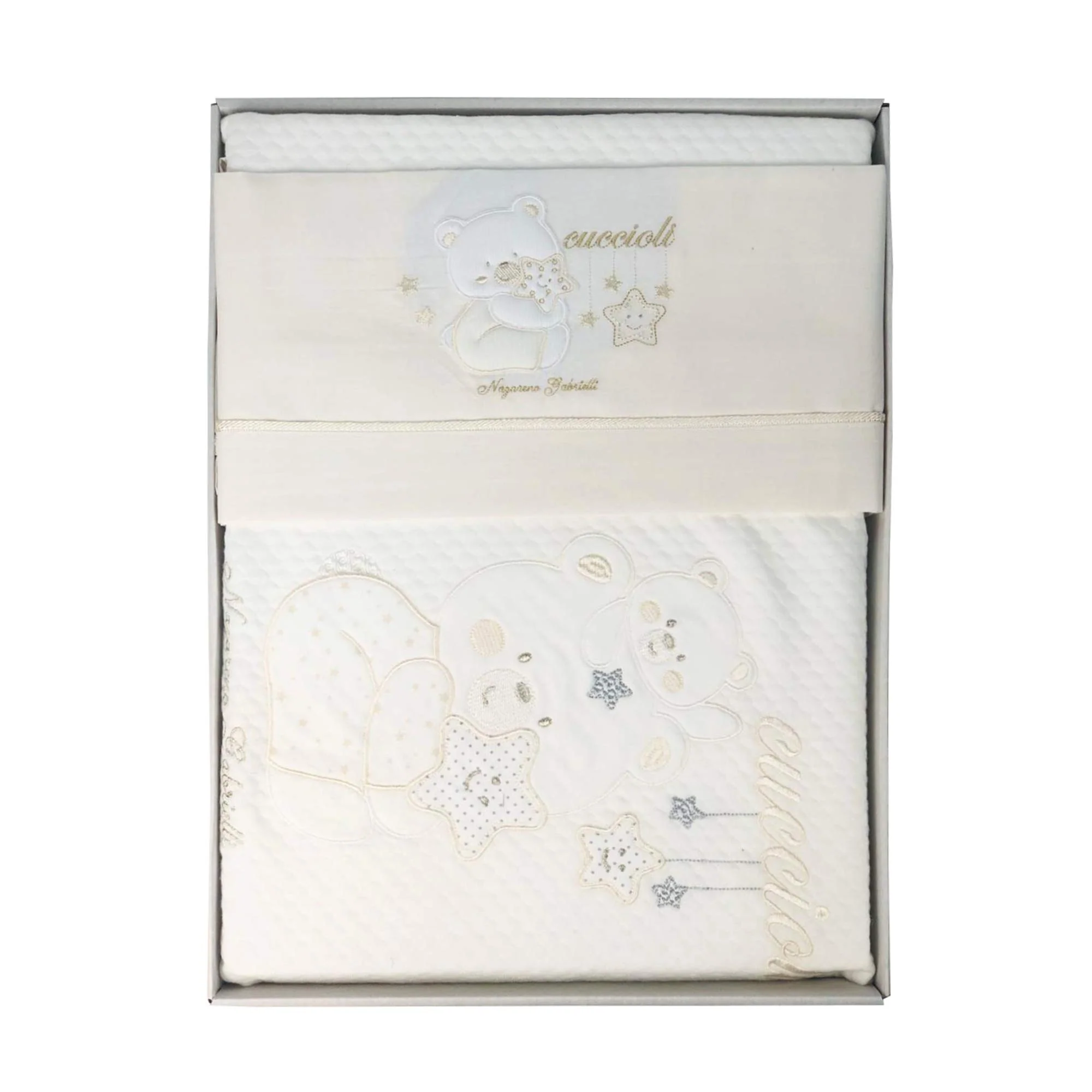 NAZARENO GABRIELLI Coordinato culla carrozzina set 4 pezzi con copertina culla/carrozzina - immagine 3