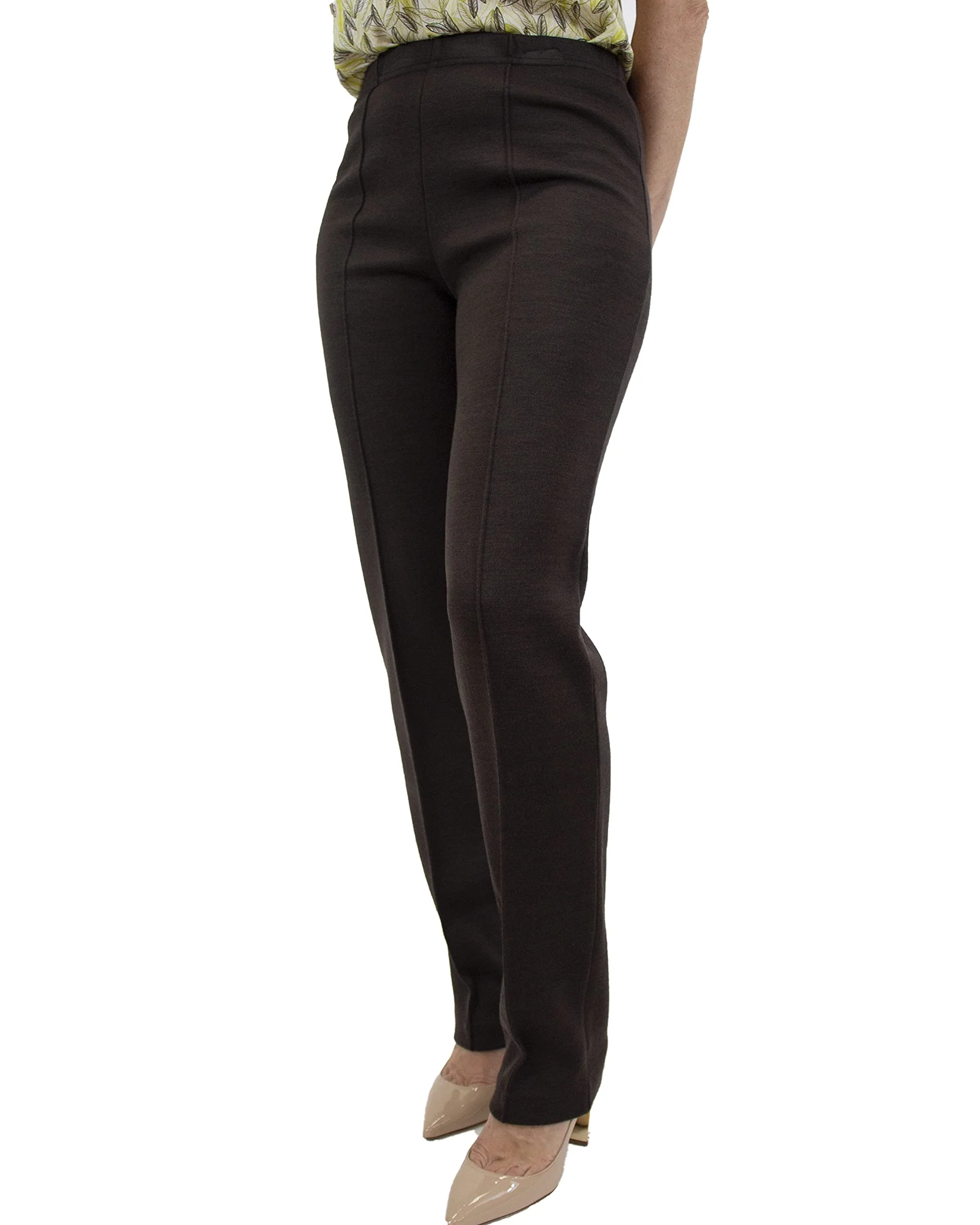 CARLA FERRONI Pantalone Donna in Lana Jersey Elasticizzato Vita Alta Art. 6626 - immagine 2