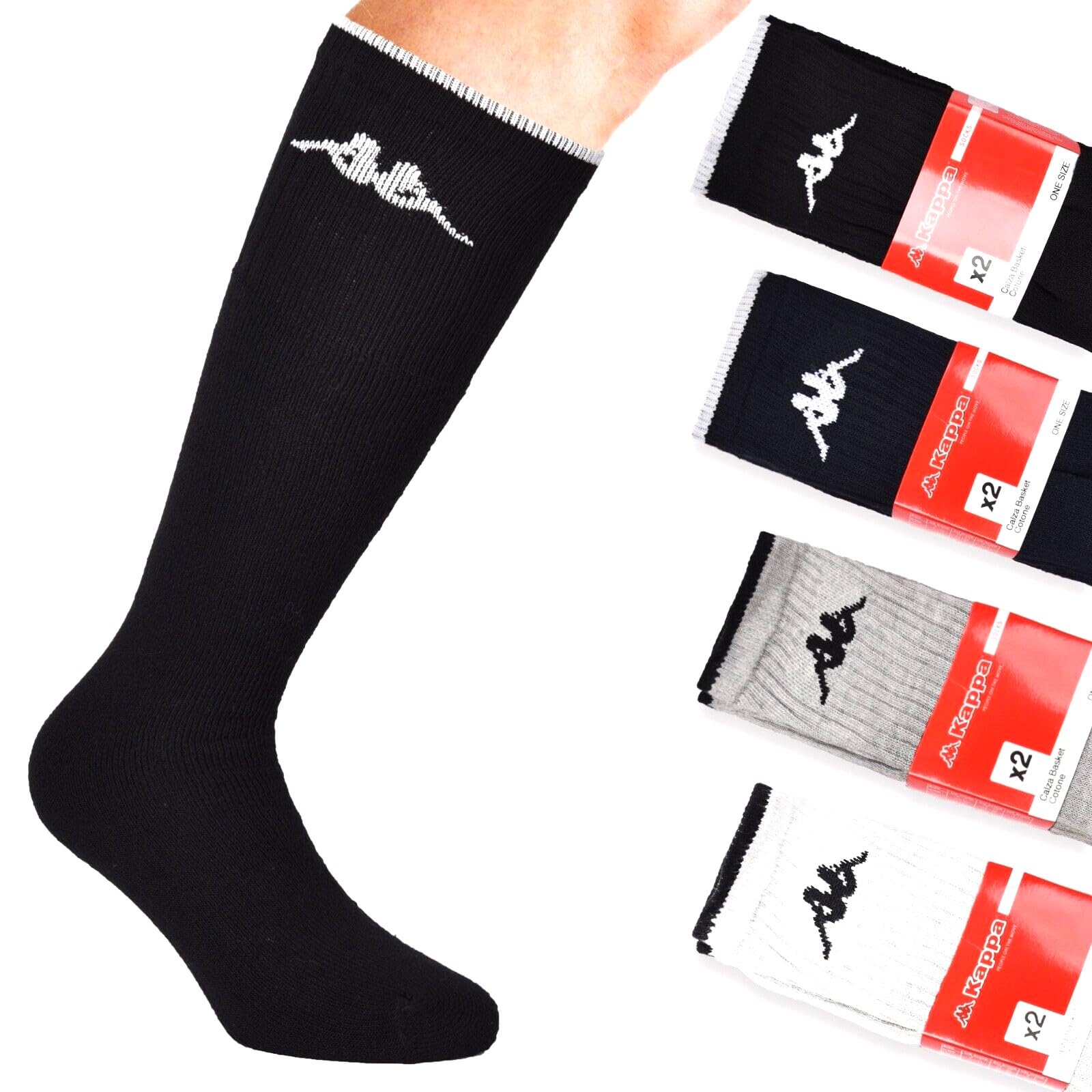 KAPPA 2 calzettone lungo spugna sport taglia unica mod. BASKET Art. K001 - immagine 3