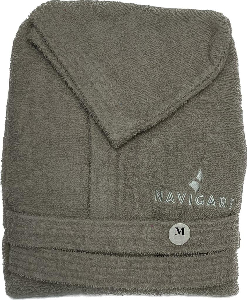 NAVIGARE Accappatoio unisex spugna di cotone 400gr con tasche e cappuccio - immagine 6