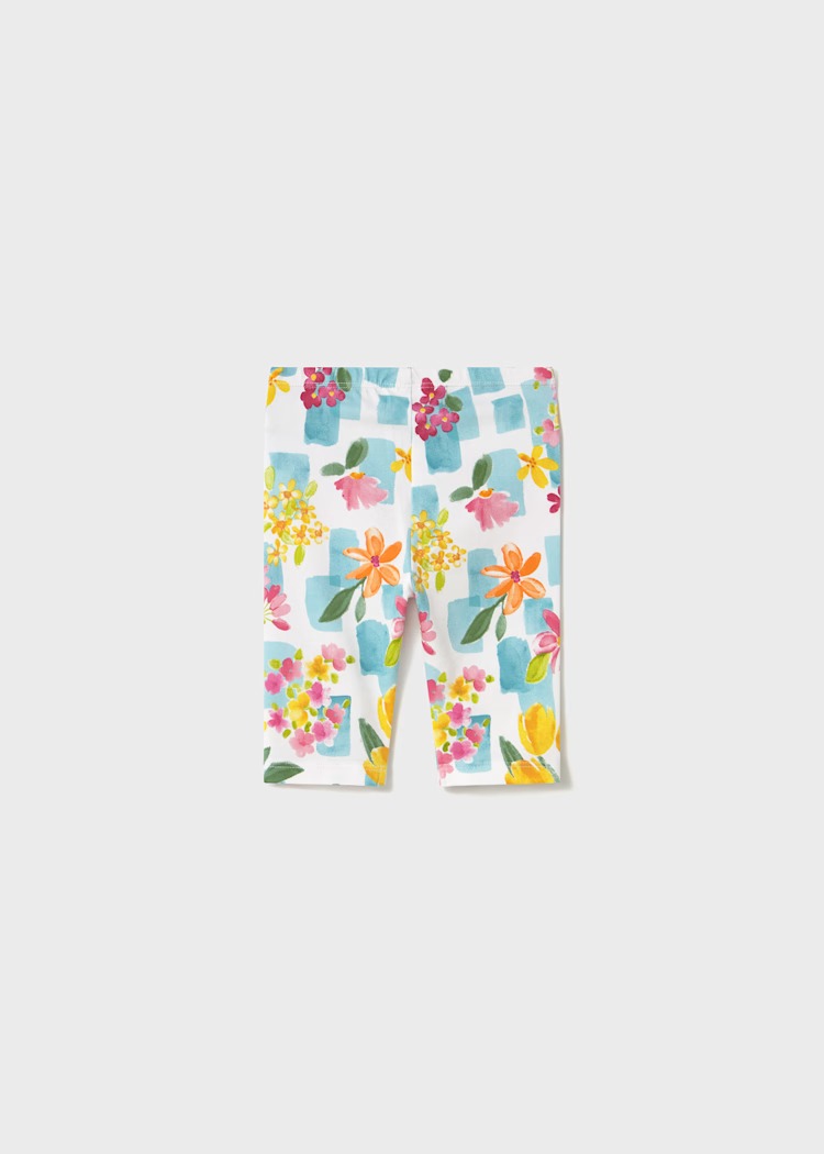 Completo 3 pezzi MAYORAL per bambina con t-shirt bianca e due legging abbinati - immagine 4