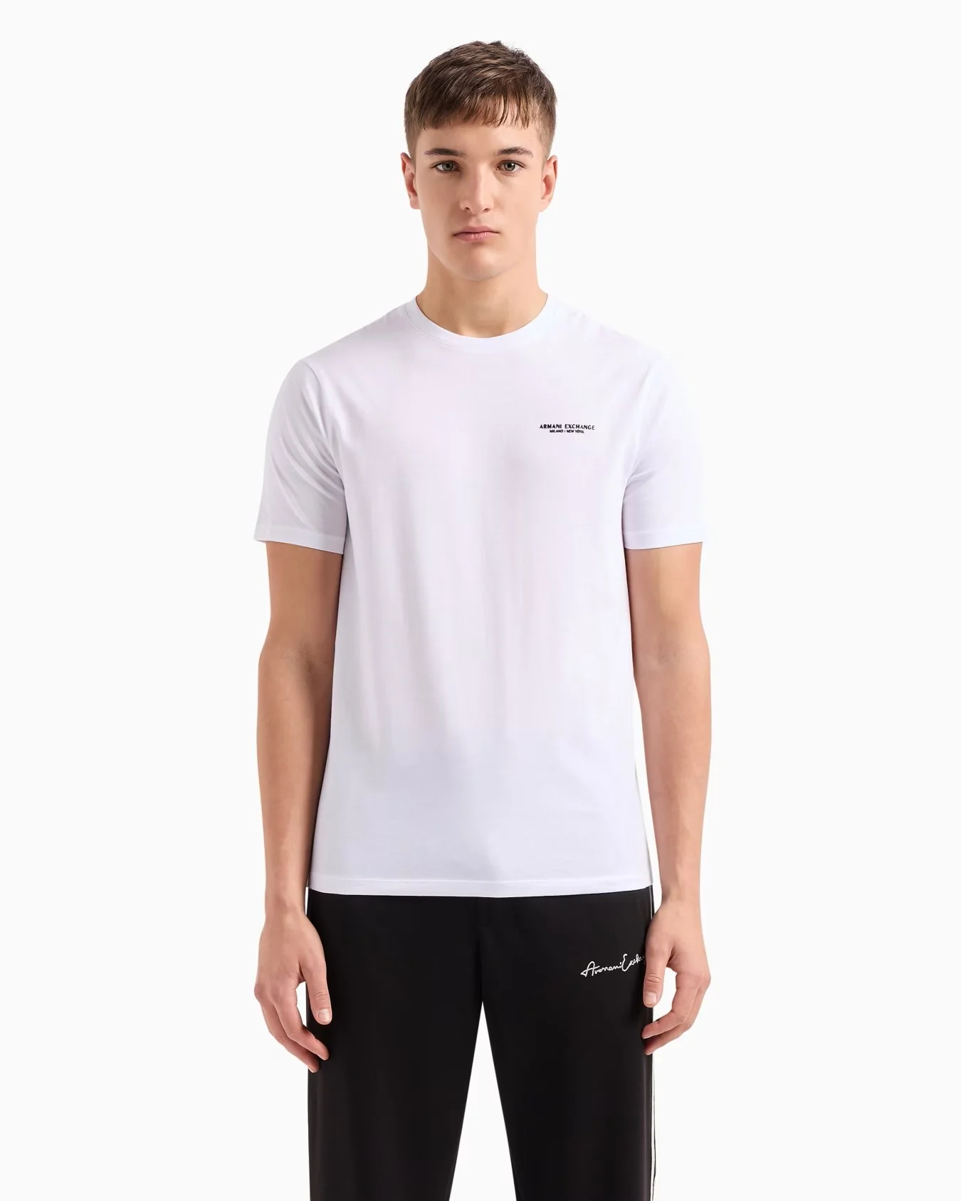 Armani Exchange uomo t-shirt 8NZT91 Z8H4Z 100 Bianco