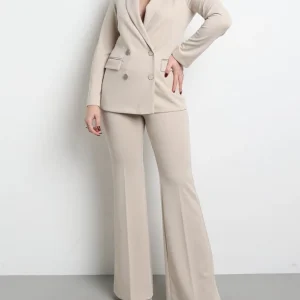 Vicolo donna pantalone a palazzo TB0079 Beige