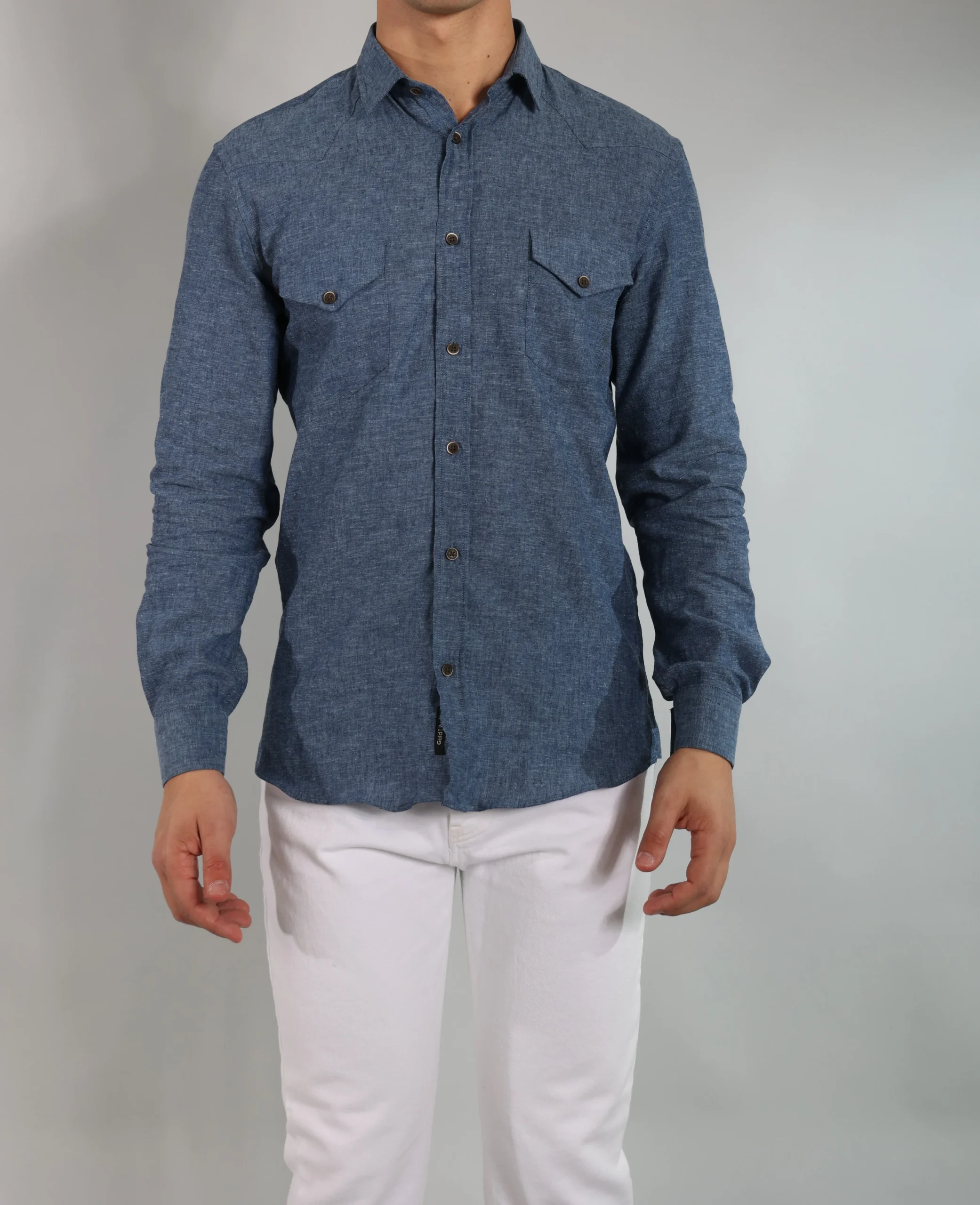 Gold Rush uomo camicia LINOTEXASSC/44 denim - immagine 3