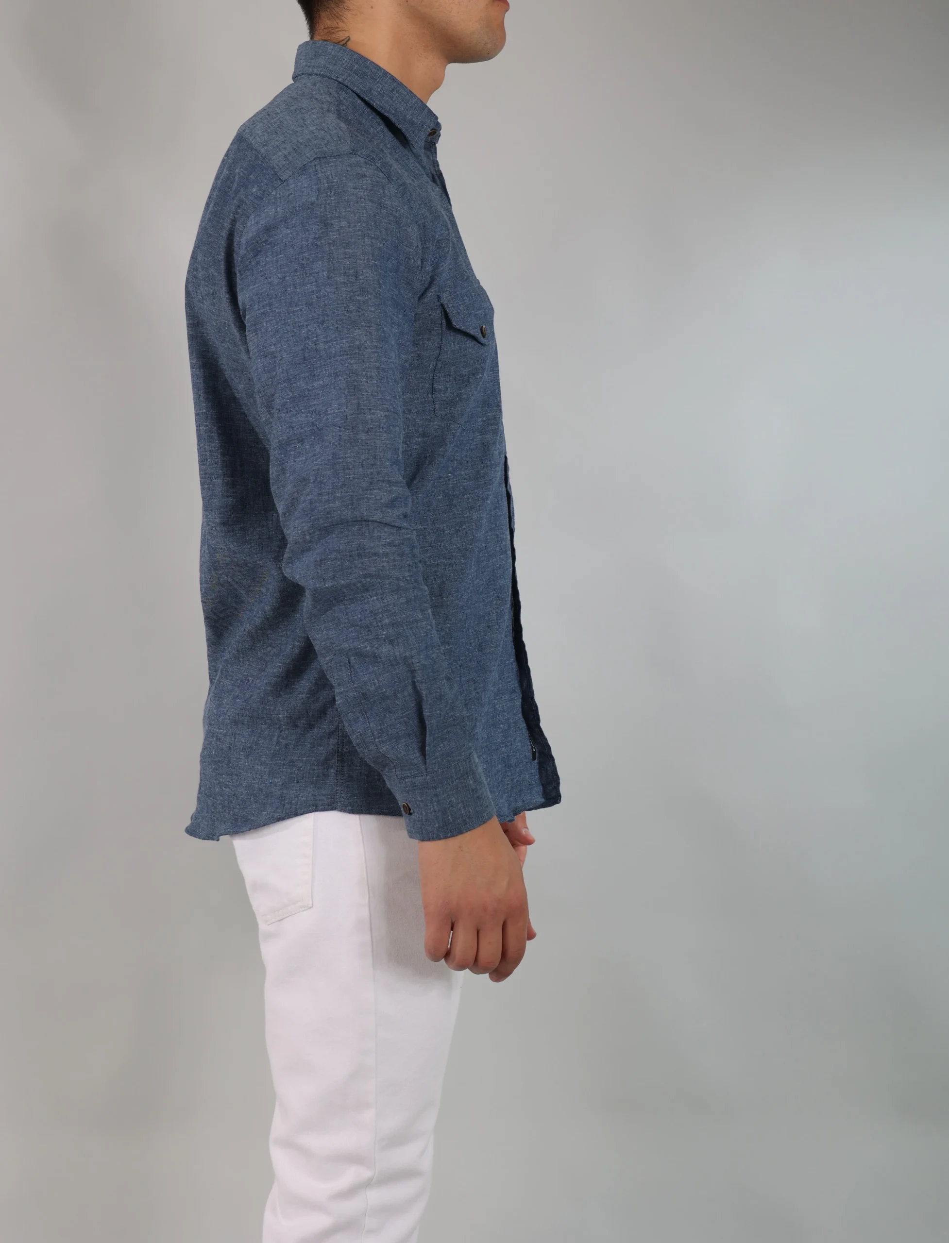 Gold Rush uomo camicia LINOTEXASSC/44 denim - immagine 4