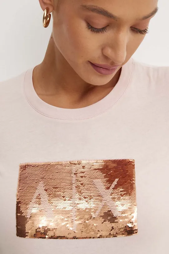 Armani Exchange donna t-shirt 8NYTDL YJ73Z U4105 rosa gold - immagine 5