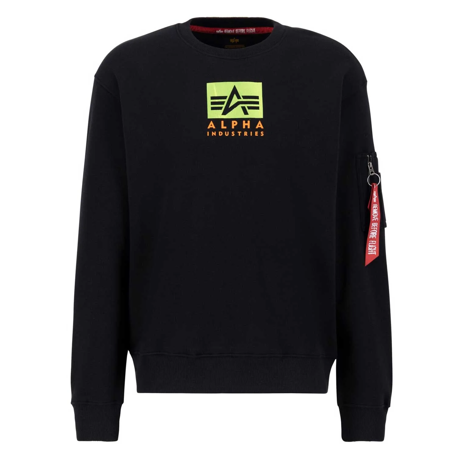 alpha industries uomo felpa satin logo 148311AI 03 Nero - immagine 5