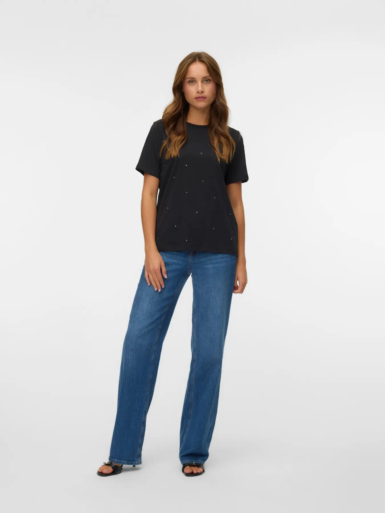 Vero Moda donna t-shirt Paulina 10336970 Black - immagine 3