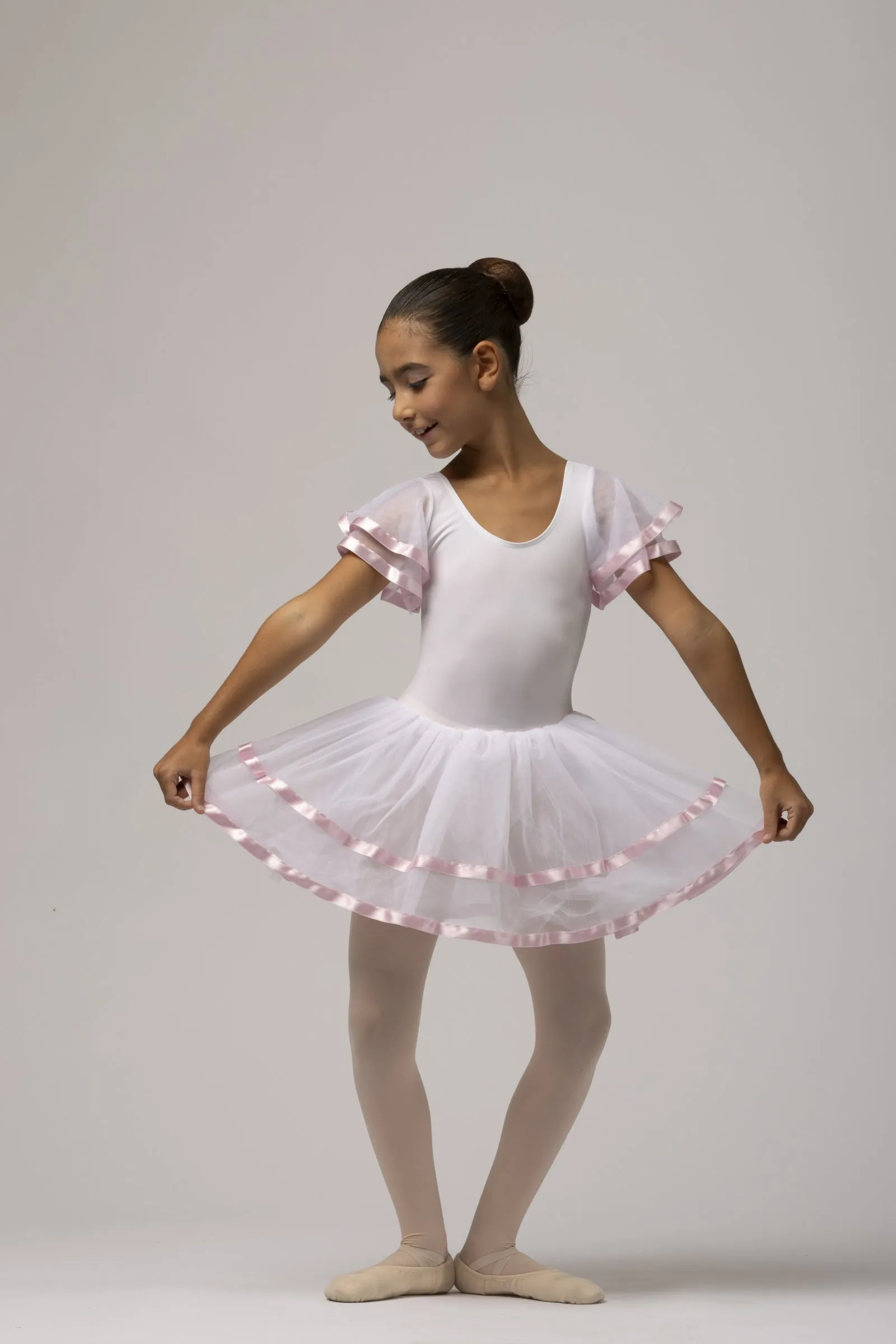 Body bambina con maniche e gonnellino mod. 447 - immagine 4