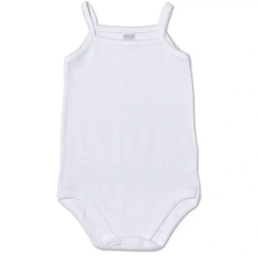 Body neonato bimba Ellepi 3624 spalla stretta cotone 3pz