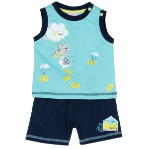 Completo CHICCO per neonato, pantalone + canotta in cotone, fantasia piccola volpe