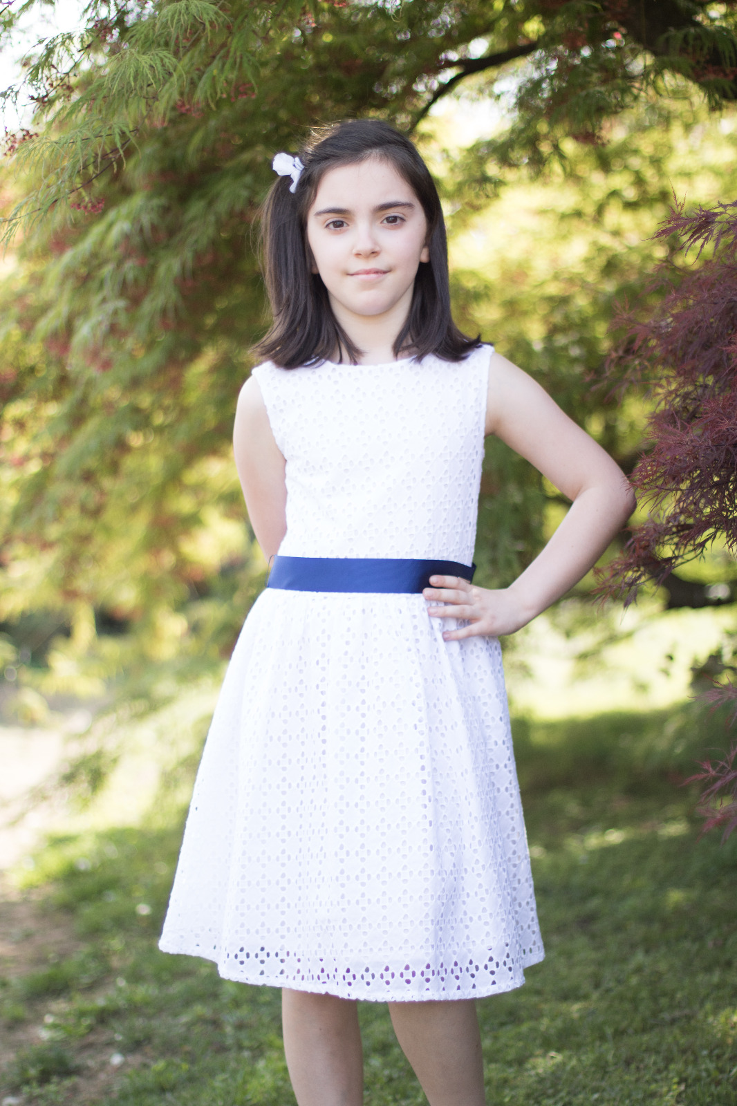 Abito cerimonia Maelie By Rubacuori color bianco in delicato pizzo sangallo - immagine 2