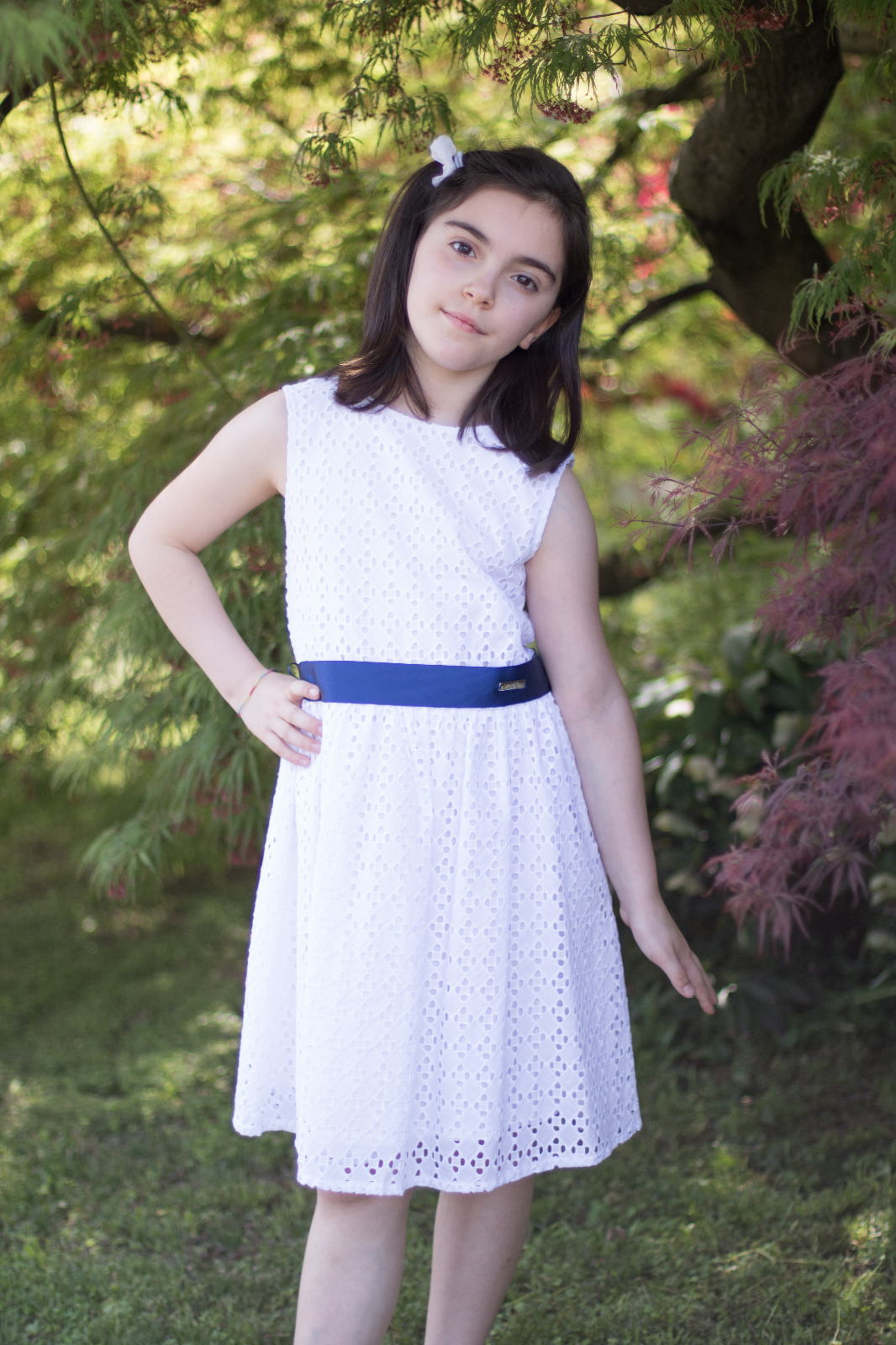 Abito cerimonia Maelie By Rubacuori color bianco in delicato pizzo sangallo - immagine 3