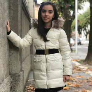 Cappotto piumino GUESS per ragazza color panna – THERMORE