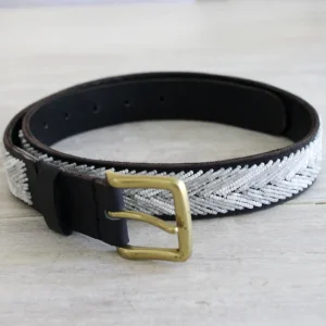 CINTURA IN CUOIO E PERLINE IV