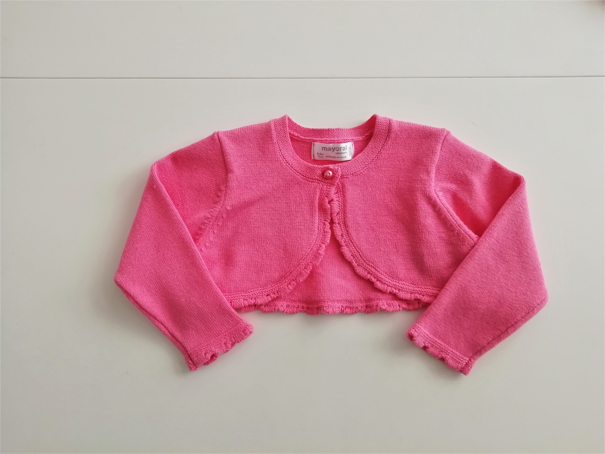 Abito Mayoral cerimonia, color avorio con fantasia floreale rosa - immagine 5