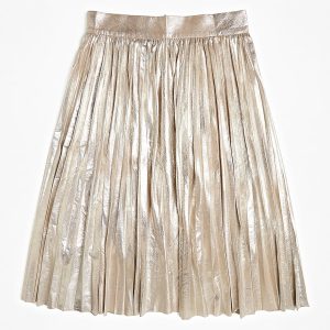 Gonna GUESS per ragazza color oro plissettata