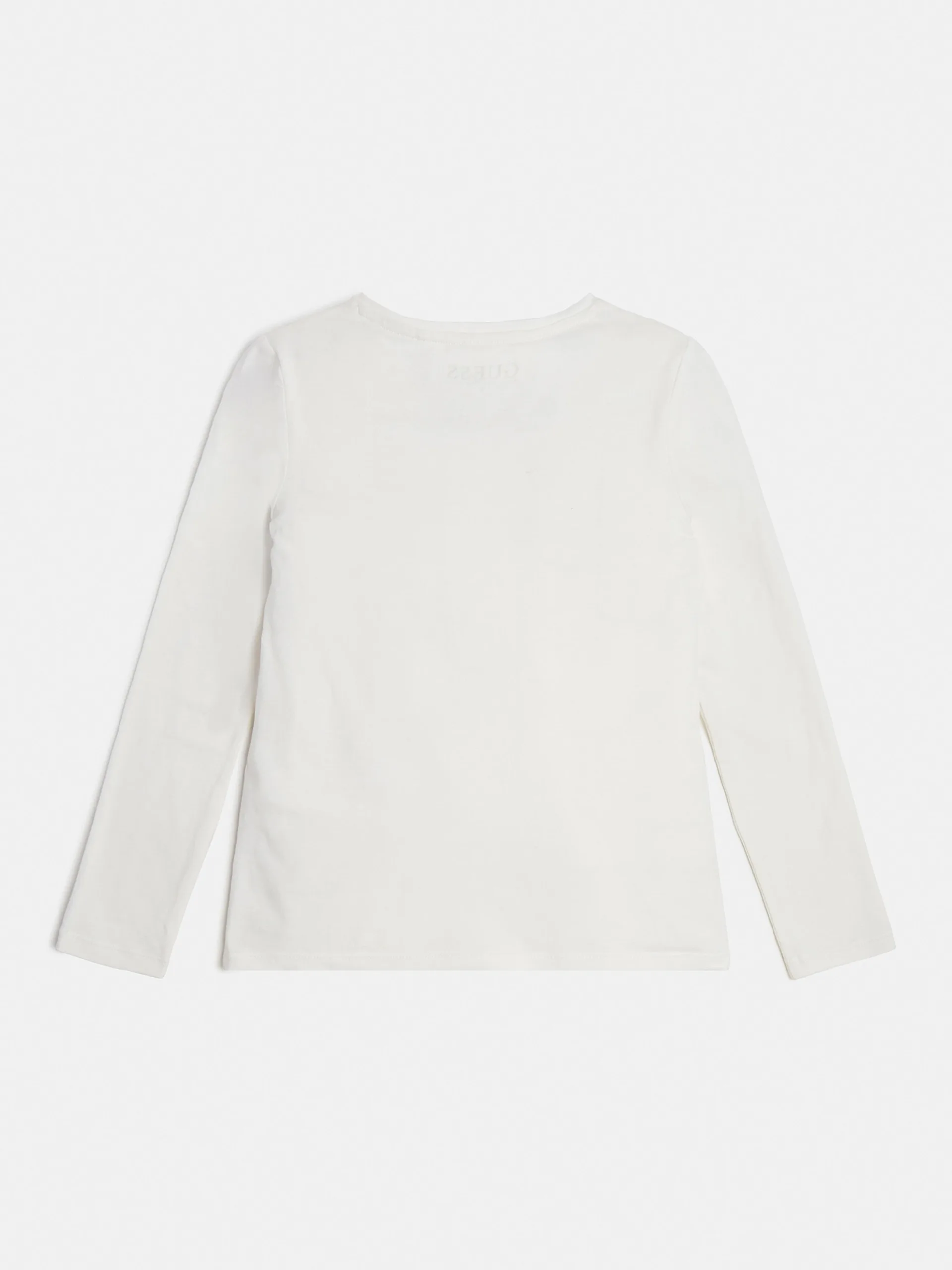 T-shirt GUESS per ragazza color bianco con logo centrale rosso e strass - immagine 3