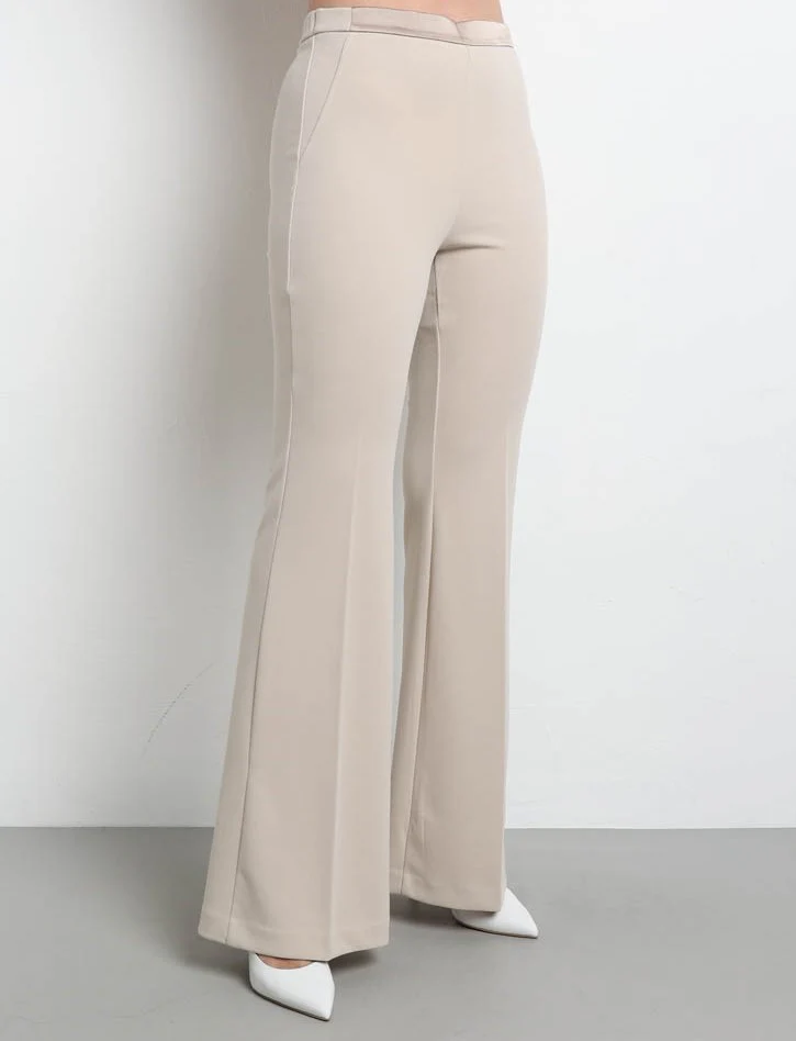 Vicolo donna pantalone a palazzo TB0079 Beige - immagine 4
