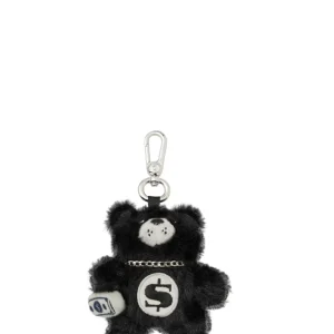 SPRAYGROUND PORTACHIAVI FUR CRAY BLACK BEAR CUB KEYC