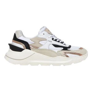 D.A.T.E.  Donna Scarpa Fuga Nylon White-Black W401-FG-NY-WB