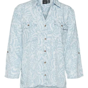 Vero Moda donna camicia Bree 7/8 Sleeve loose 10304863 Light Blue Denim