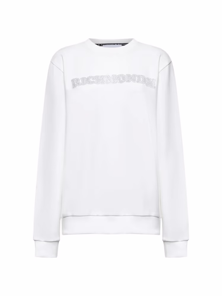 Richmond donna felpa Patak UWA25070FEMTL Off White