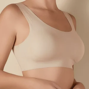 Brassiere senza ferretto e senza cuciture con scollo a U e imbottitura estraibile