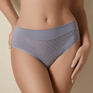 Slip a vita alta con trama geometrica leggermente contenitivo