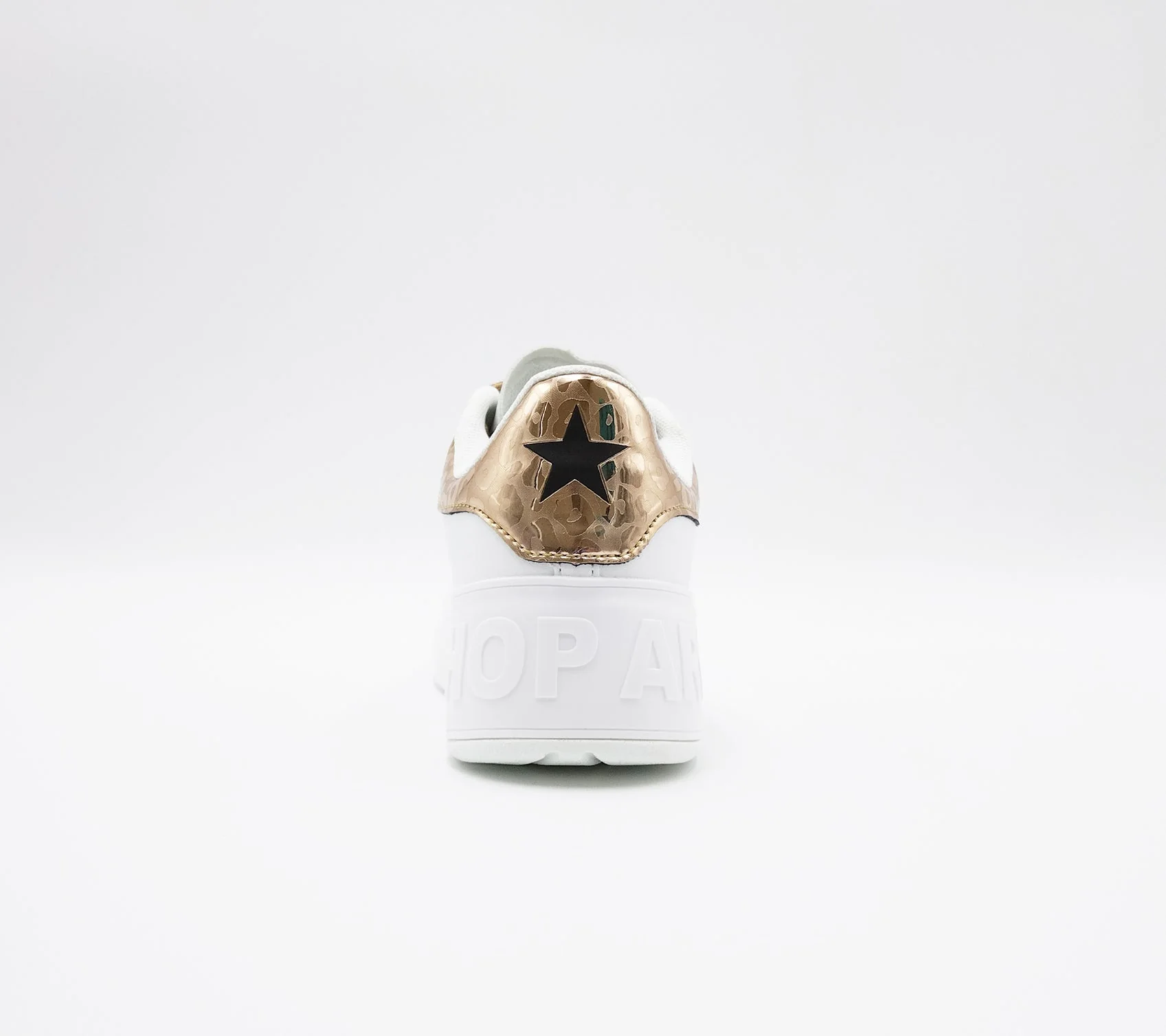 Shop Art Donna Scarpa Sneakers Kim Bianco e Oro SASS230210 - immagine 4