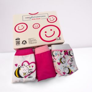 Slip Rossoporpora Kids Club - Tris confezione da 4 pezzi