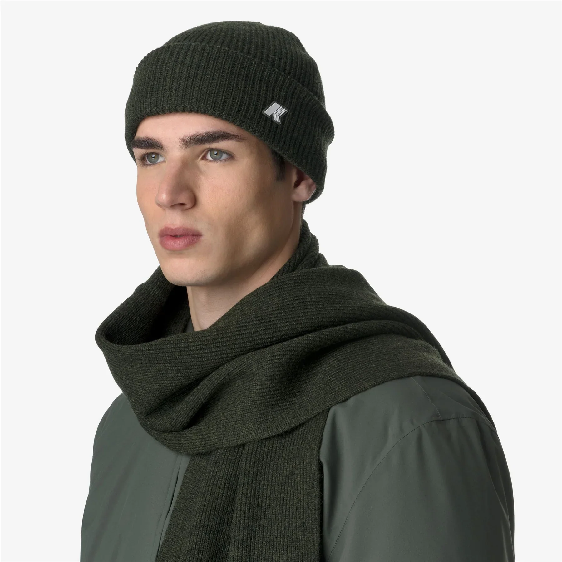 k-way cappello brice cardigan stitc wool K2132HW az4 Verde Scuro - immagine 3