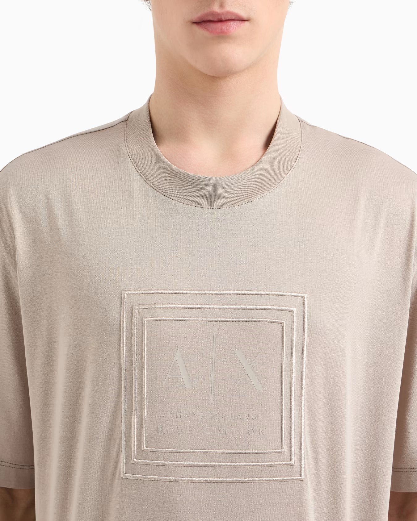 Armani Exchange uomo t-shirt XM000358AF10364 U6154 Beige - immagine 4