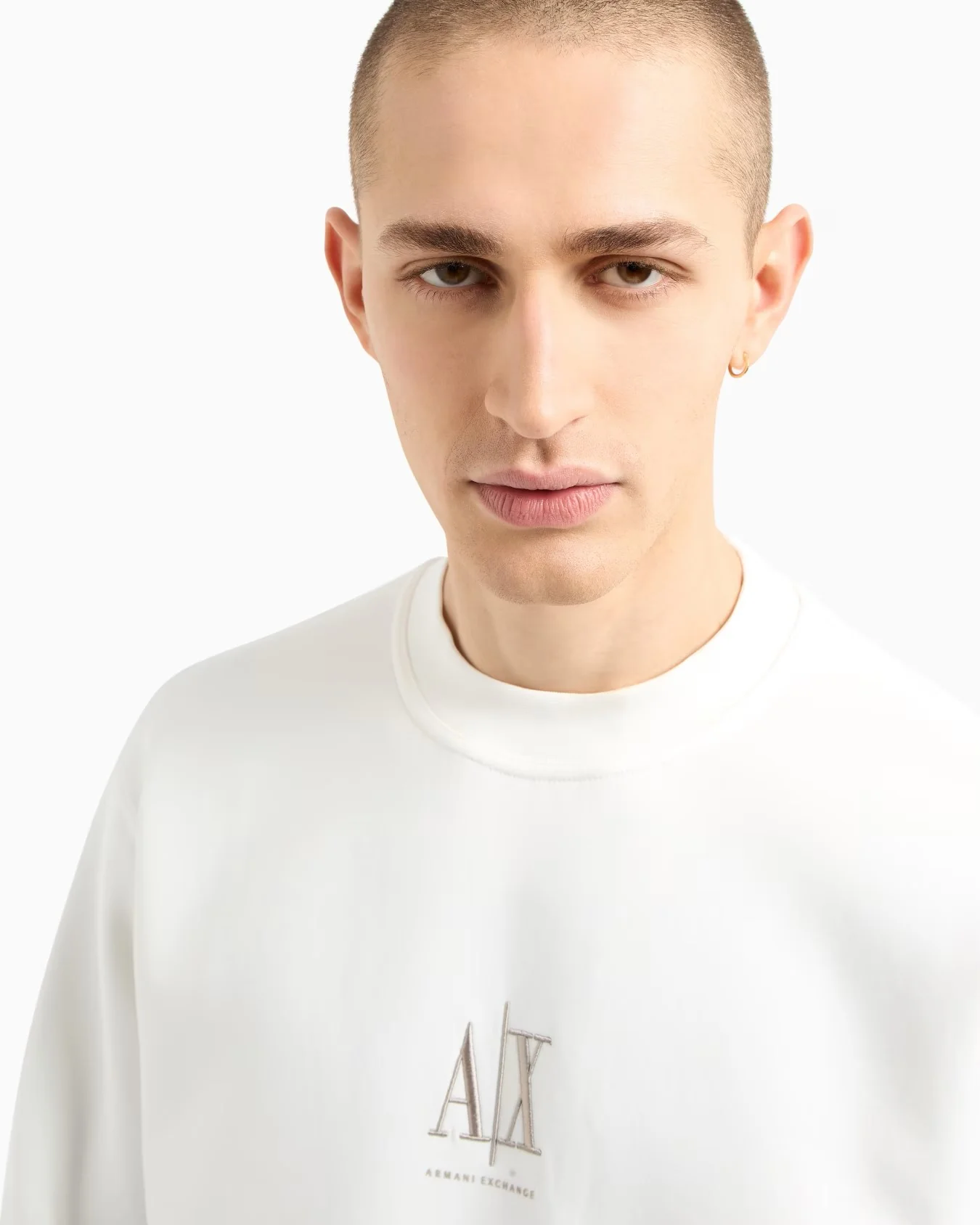 Armani Exchange uomo felpa XM000368AF10818 U0009 Bianco - immagine 4