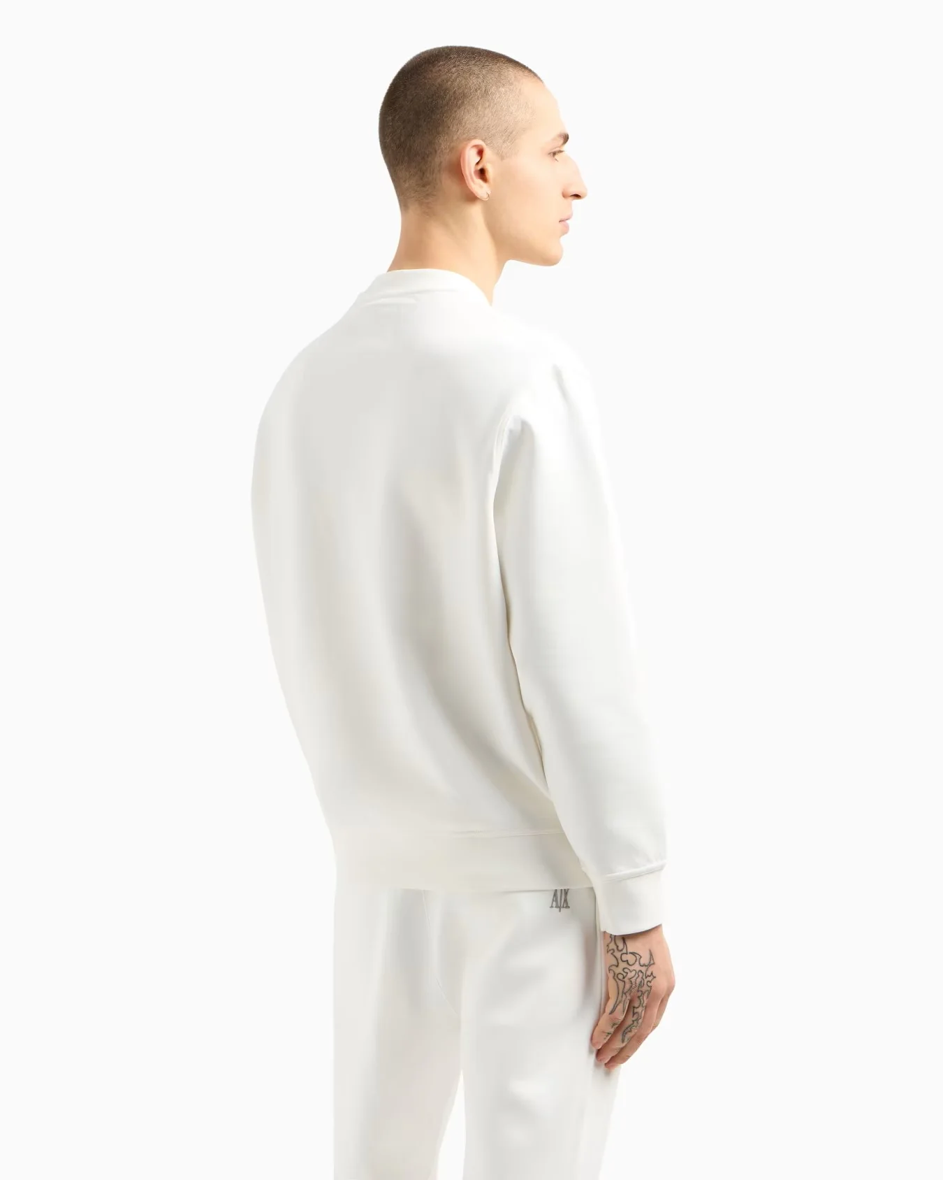 Armani Exchange uomo felpa XM000368AF10818 U0009 Bianco - immagine 3