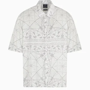 Armani Exchange uomo camicia XM000426 AF13235 F0053 Bianco