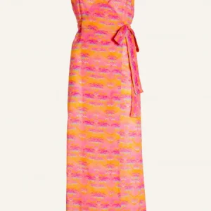 Abito Incrociato Cotone Stampa Palmié Poisson D'Amour