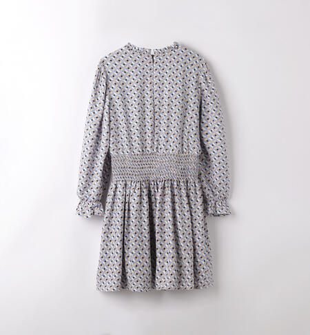 Abito IDO per ragazza color azzurro con motivo + maglioncino in pelliccetta color azzurro - immagine 6