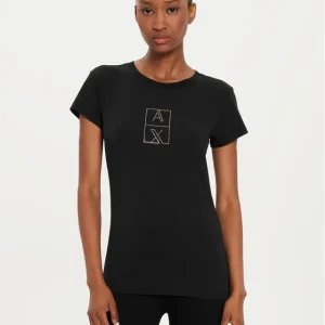 armani exchange donna t-shirt 6DYT35 YJCTZ 1200 Nero