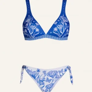 BIKINI BRASSIERE SLIP FIOCCHI STAMPA PRINCIPE AZZURRO PIN-UP STARS